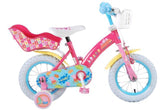 Peppa Pig 12 inch Roze Meisjesfiets met Poppenzitje en Mandje, Handrem en Terugtraprem, Reflectoren en Afneembare Zijwieltjes, Officieel Gelicenseerd Product - Perfect Cadeau voor Kleine Avonturiers bij Fitmarkt